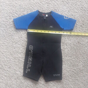 O'Neill Youth Shorty Wetsuit Black/Blue Short Sleeve Front Zip